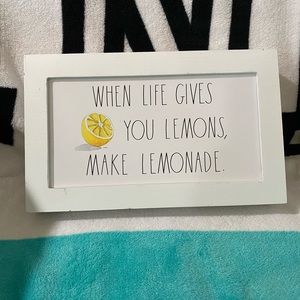 Rae Dunn when life gives you lemons sign